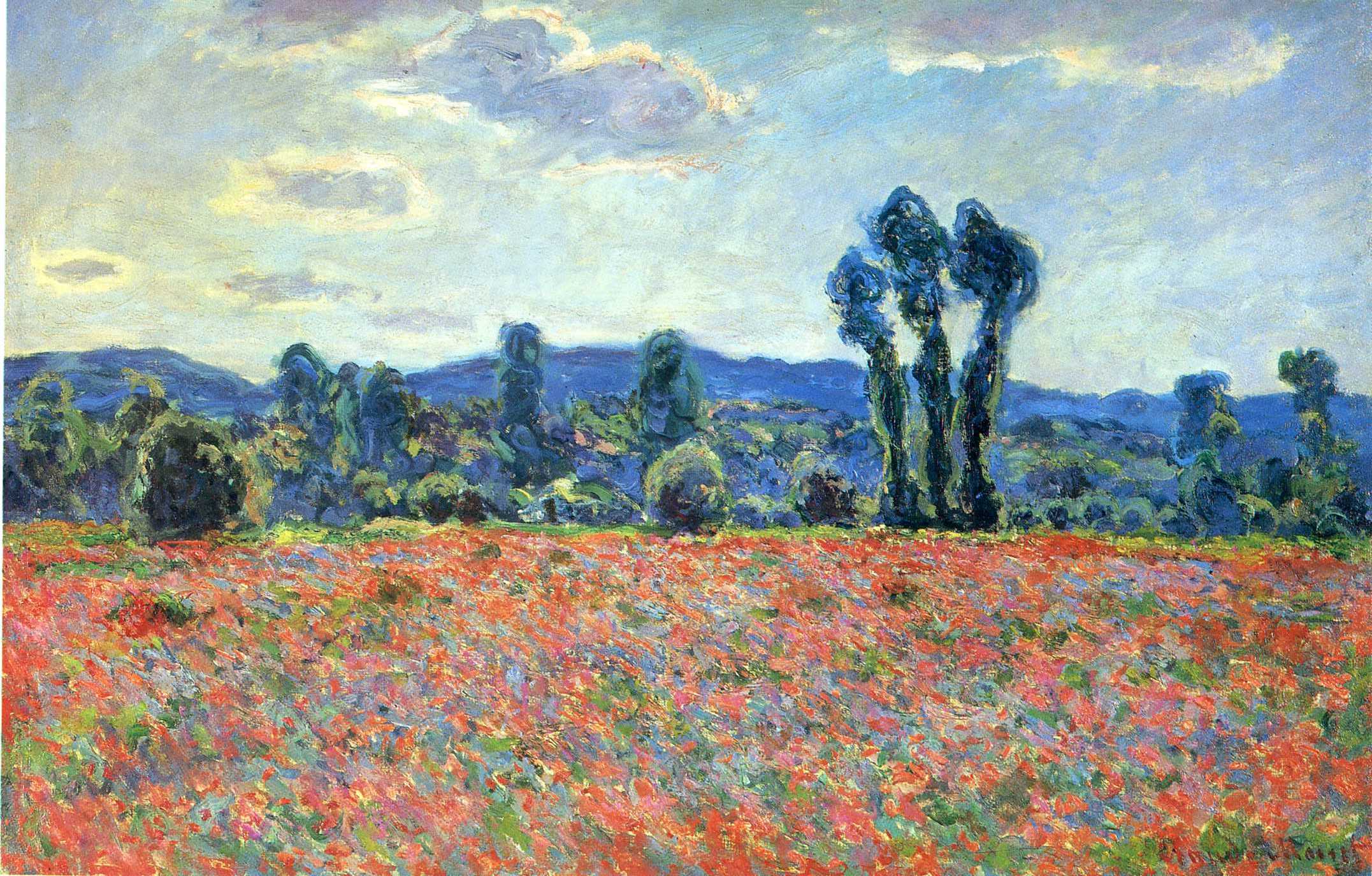 Poppy Field in Giverny 1890